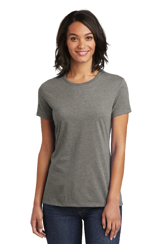 Soft Relaxation Wear District Womens Very Important Short Sleeve Crewneck T-Shirt - Grey Frost