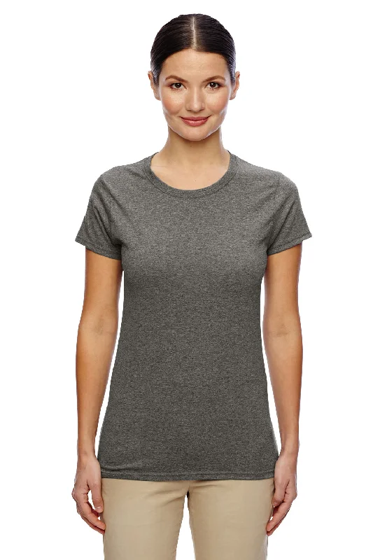 British Style Gildan Womens Short Sleeve Crewneck T-Shirt - Heather Graphite Grey