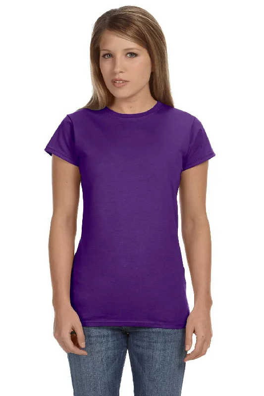 Fashionable Prints Gildan Womens Softstyle Short Sleeve Crewneck T-Shirt - Purple