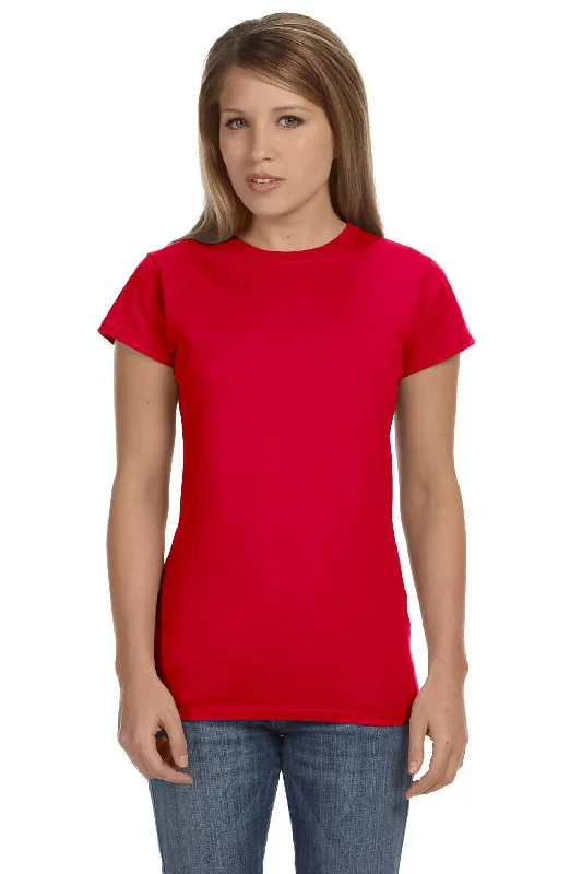 Multifunctional Style Gildan Womens Softstyle Short Sleeve Crewneck T-Shirt - Red
