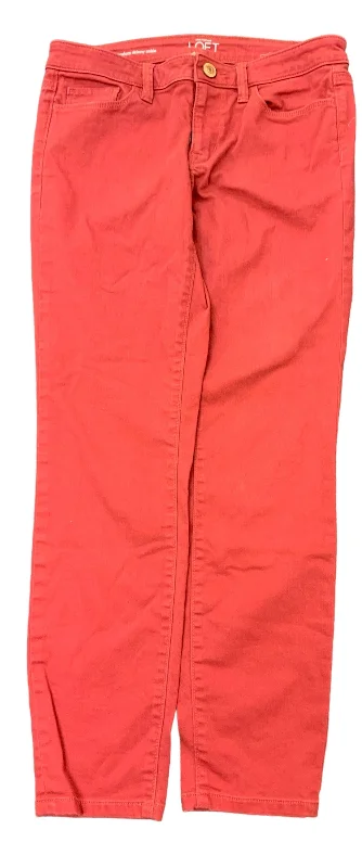 Floral Prints Loft Women's Jean 8/29 Red