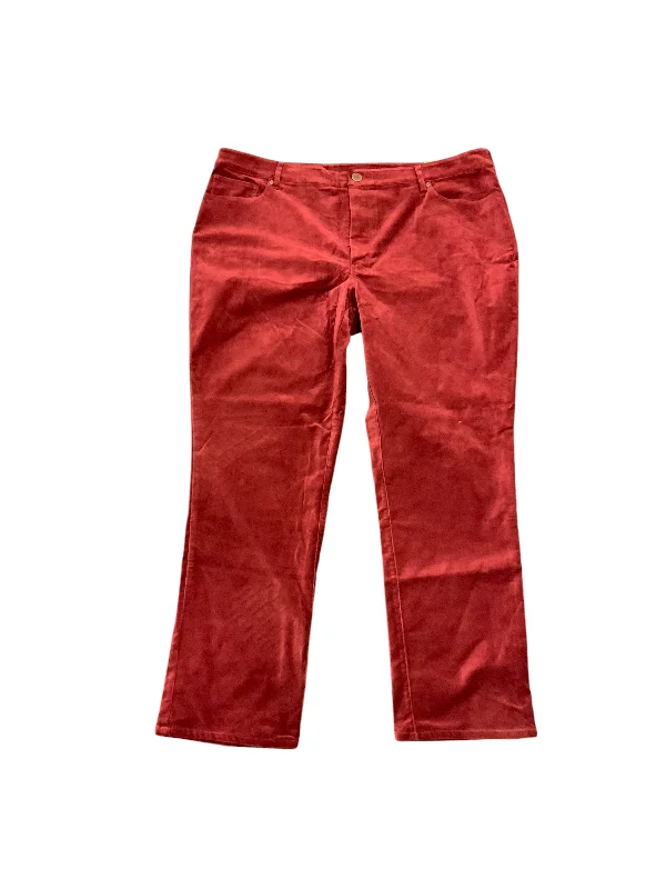 Personalized Wear NWT Fly Front Women's Pant Cabernet 16