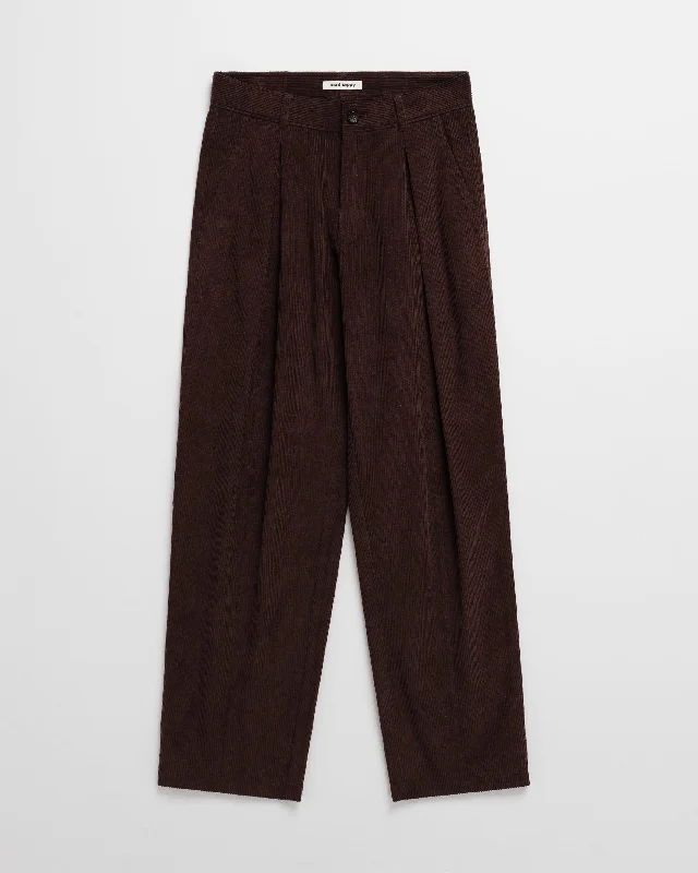 Exquisite Tailoring Pleated Front Corduroy Pant