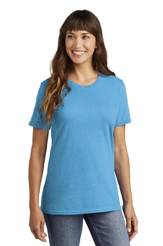 High-end Fabrics Port & Company Womens Core Short Sleeve Crewneck T-Shirt - Aquatic Blue