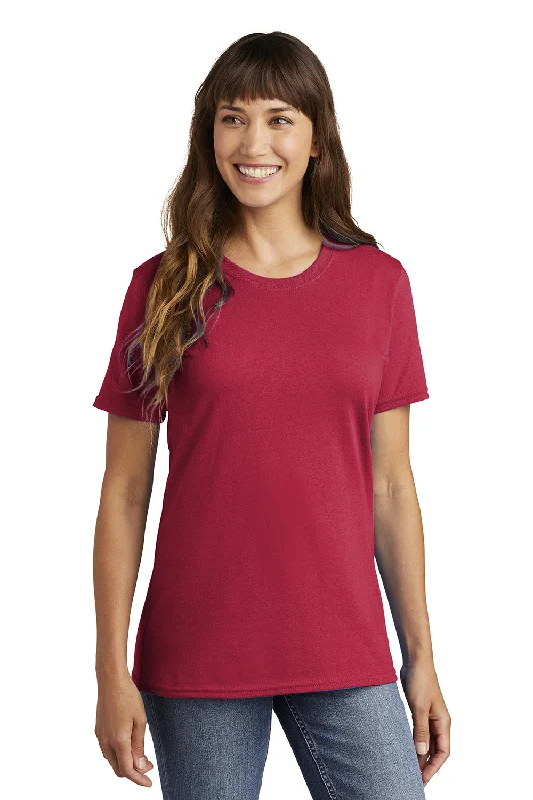 Cool Summer Port & Company Womens Core Short Sleeve Crewneck T-Shirt - Red