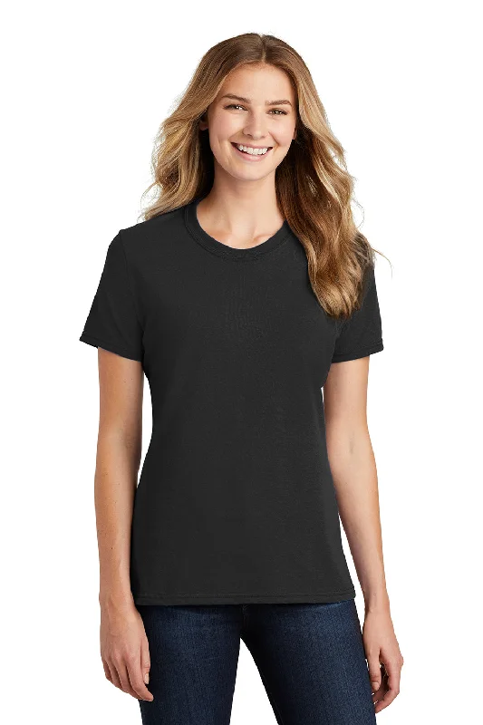 Sports And Leisure Port & Company Womens Core Short Sleeve Crewneck T-Shirt - Jet Black
