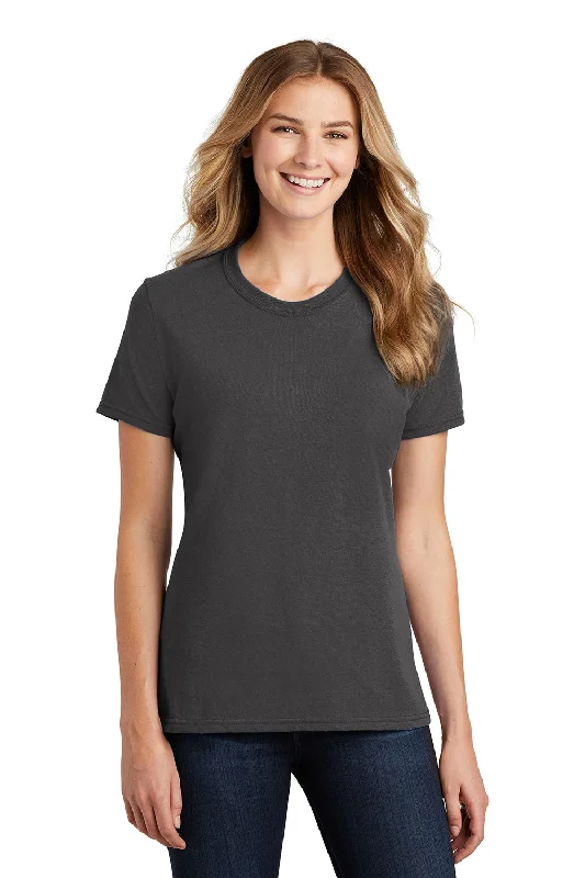 Soft Trends Port & Company Womens Core Short Sleeve Crewneck T-Shirt - Charcoal Grey