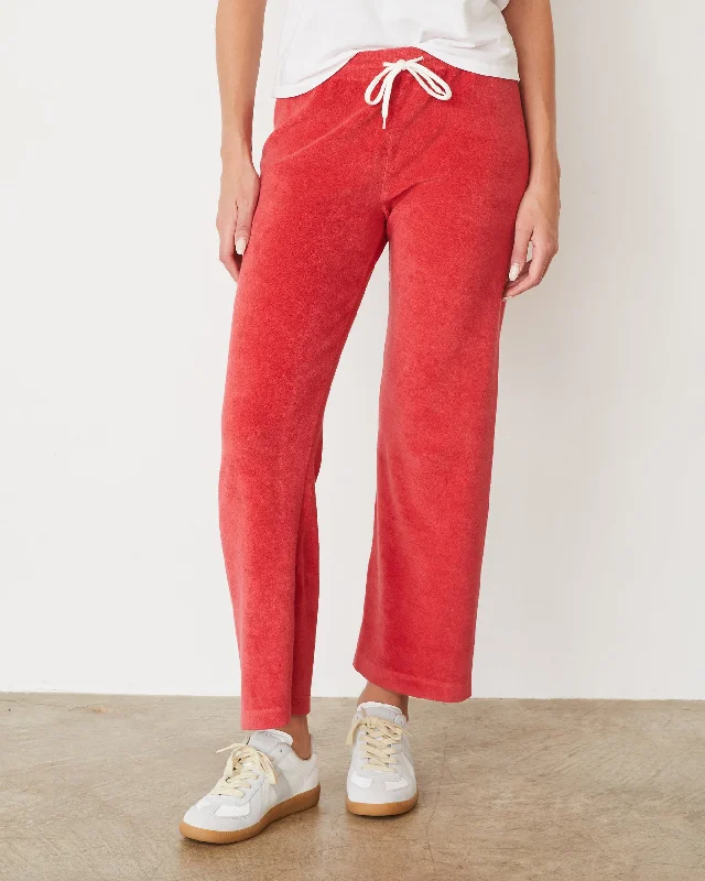 Refreshing Design Terry Cloth Crop Pant