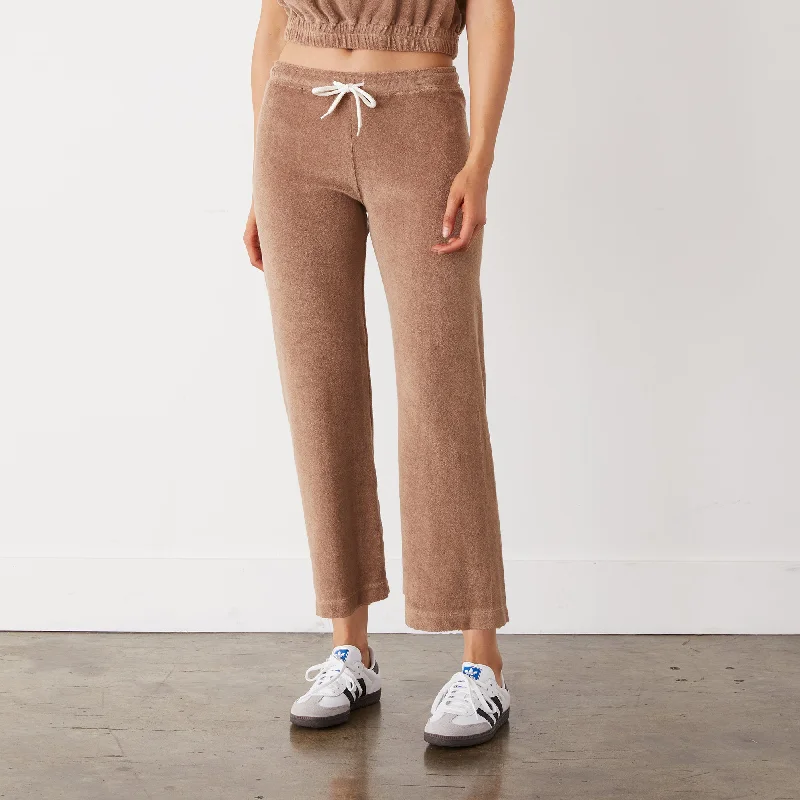 Trendy Looks Terry Cloth Crop Pant
