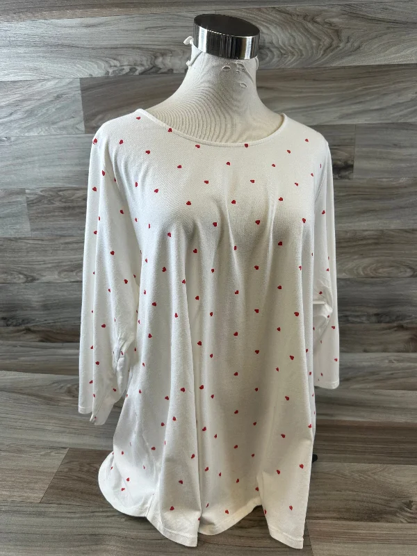 Comfortable Fashion Looks Top Short Sleeve Basic By Cynthia Rowley In Red & White, Size: 2x Comfortable Fashion Looks Top Short Sleeve Basic By Cynthia Rowley In Red & White, Size: 2x
