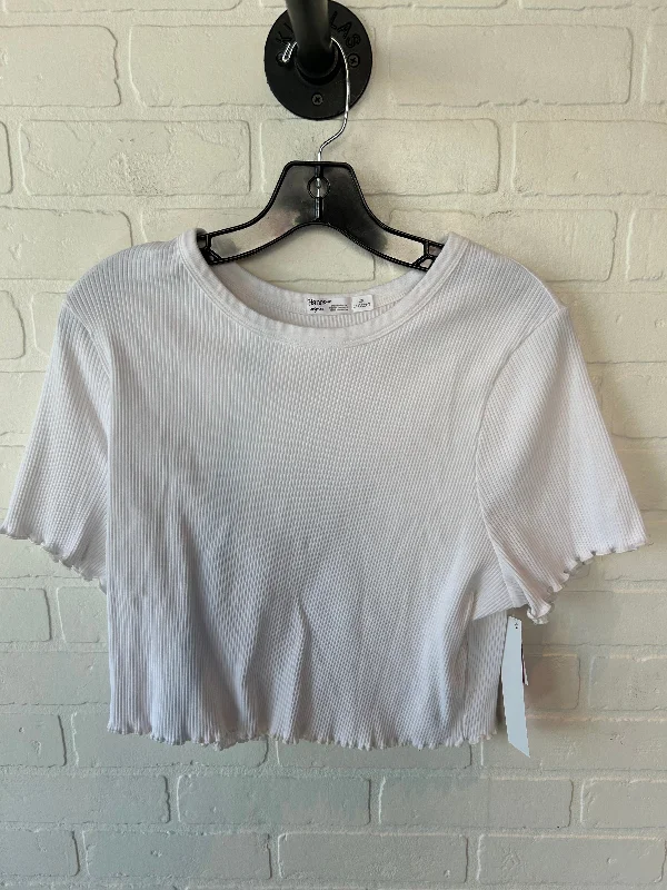 Minimal Classic Top Short Sleeve Basic By Hanes In White, Size: 2x