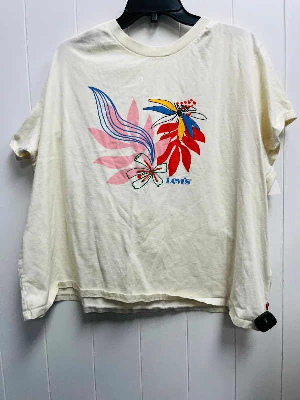 Classic Series Top Short Sleeve Basic By Levis In Cream, Size: 2x