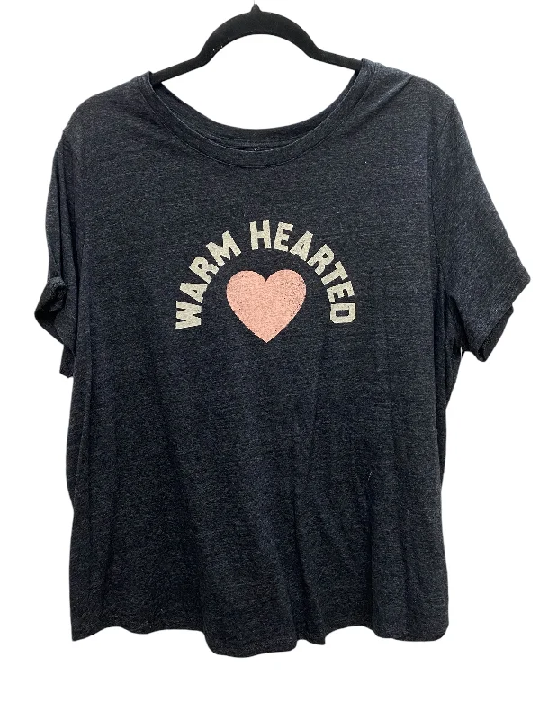 Cozy Fit Top Short Sleeve Basic By Old Navy In Grey, Size: 2x