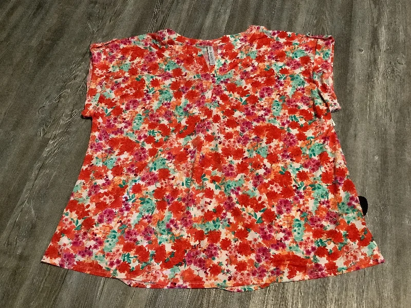 Comfy Dress Top Short Sleeve By Cmc In Red, Size: 2x