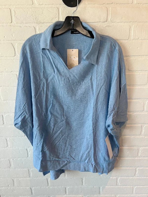 Sports Series Top Short Sleeve By Cme In Blue, Size: Xl