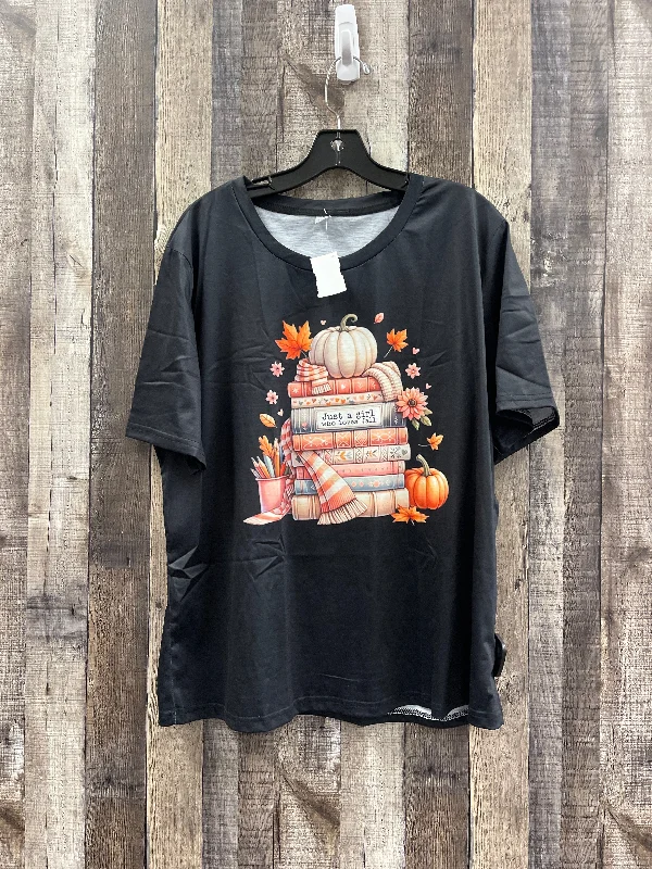Classic And Versatile Top Short Sleeve By Cmf In Black, Size: 3x