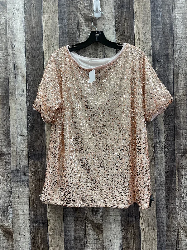 French Style Top Short Sleeve By Cmf In Pink, Size: Xl