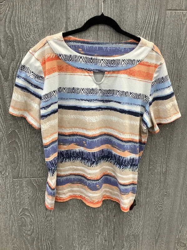 Soft Wear Top Short Sleeve By Coral Bay In Multi-colored, Size: 1x