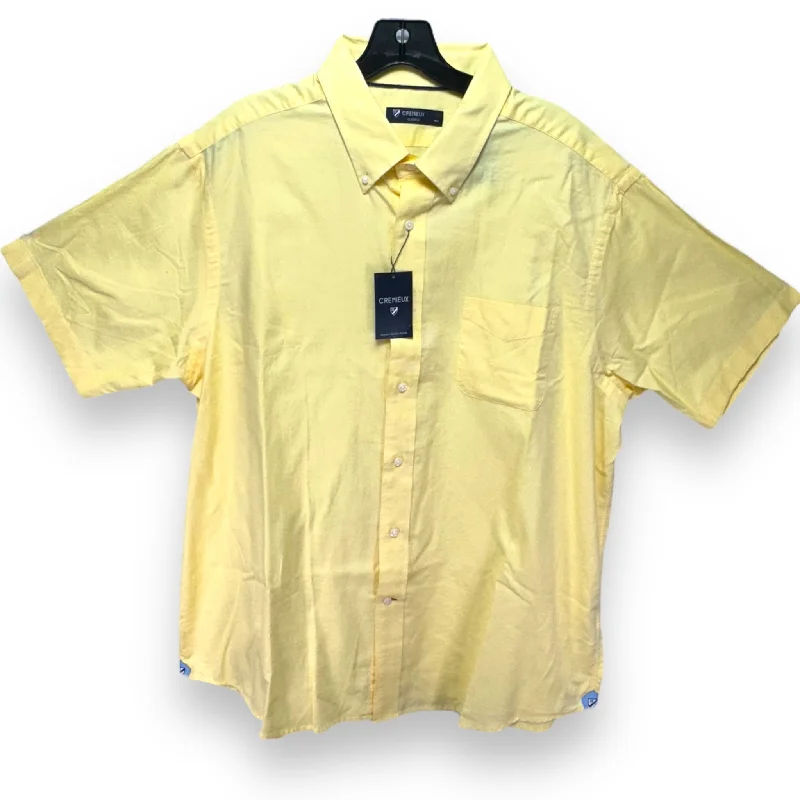 Relaxed Tops Top Short Sleeve By Cremieux In Yellow, Size: Xl