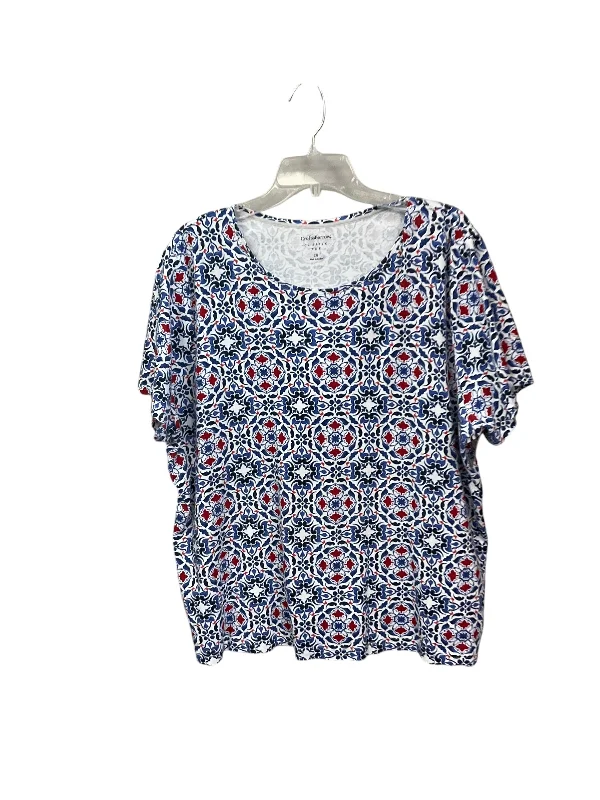 Slim Fit Top Short Sleeve By Croft And Barrow In Multi-colored, Size: 2x