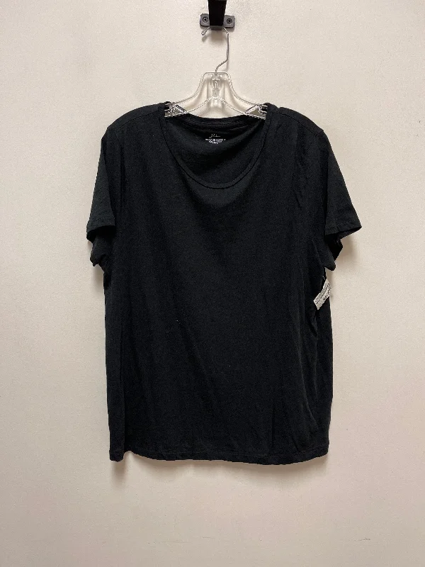 Luxury Customization Top Short Sleeve By J. Crew In Black, Size: 2x