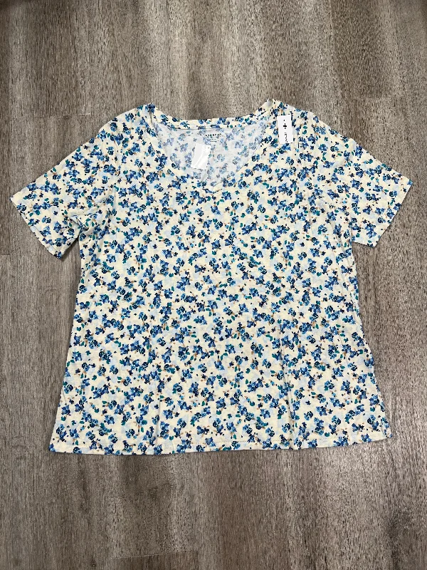 Bright Colors Top Short Sleeve By Lane Bryant In Floral Print, Size: 2x