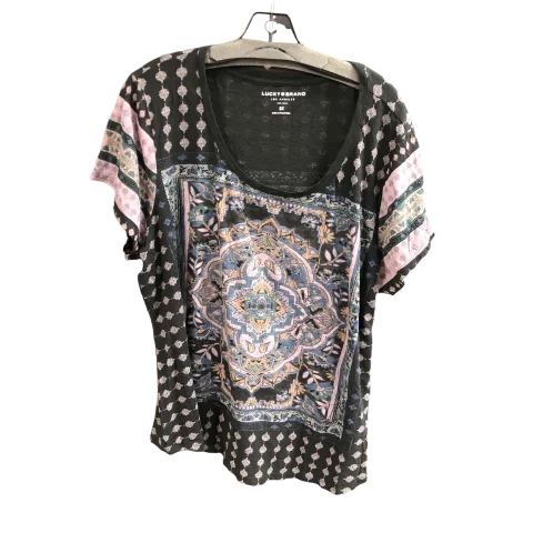 Smart Comfort Top Short Sleeve By Lucky Brand In Black, Size: 3x