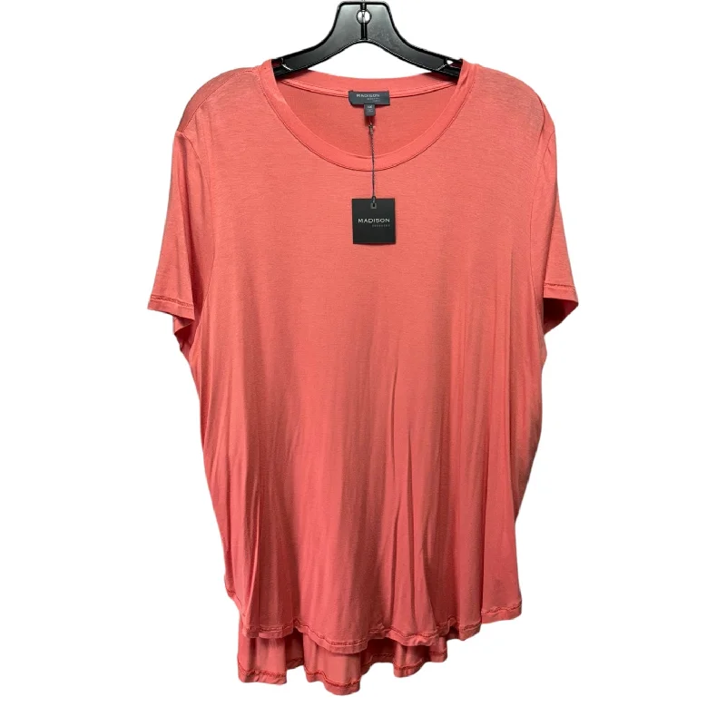 Personalized Wear Top Short Sleeve By Madison In Peach, Size: 3x