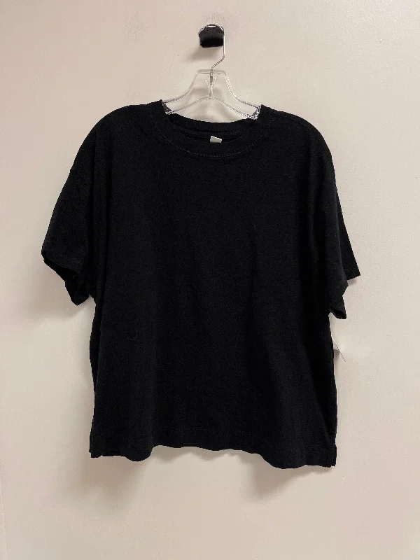 Economic Outlook Top Short Sleeve By Old Navy In Black, Size: 2x