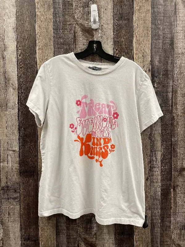 Dynamic Fashion Top Short Sleeve By Primark In White, Size: Xl