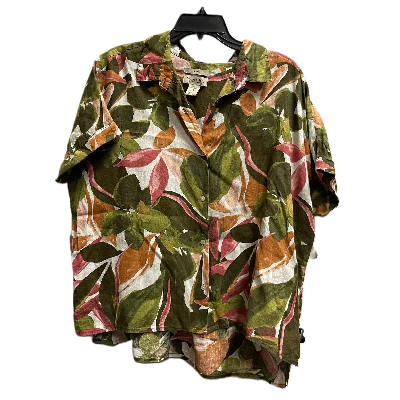 Everyday Comfort Top Short Sleeve By Rachel Zoe In Green, Size: Xl