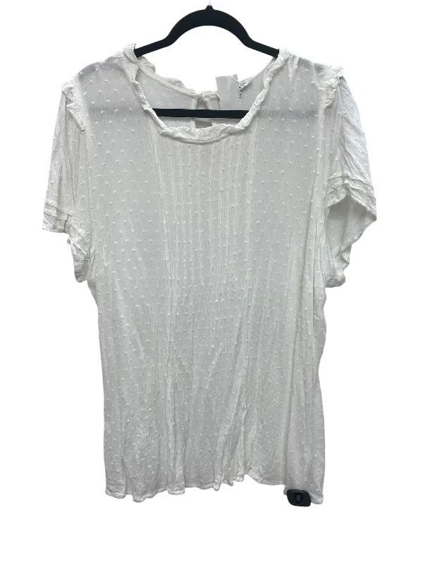 Goddess Outfit Top Short Sleeve By Rose And Olive In White, Size: 3x