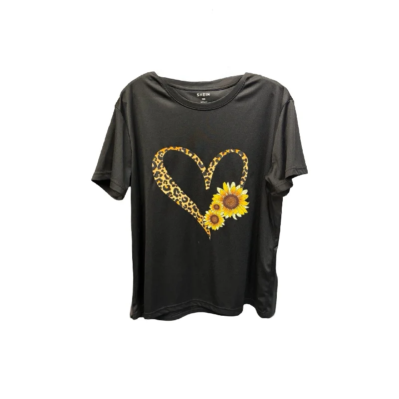 Sweet Breath Top Short Sleeve By Shein In Black, Size: 1x