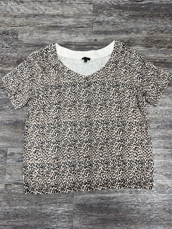 Casual Street Top Short Sleeve By Talbots In Animal Print, Size: 1x