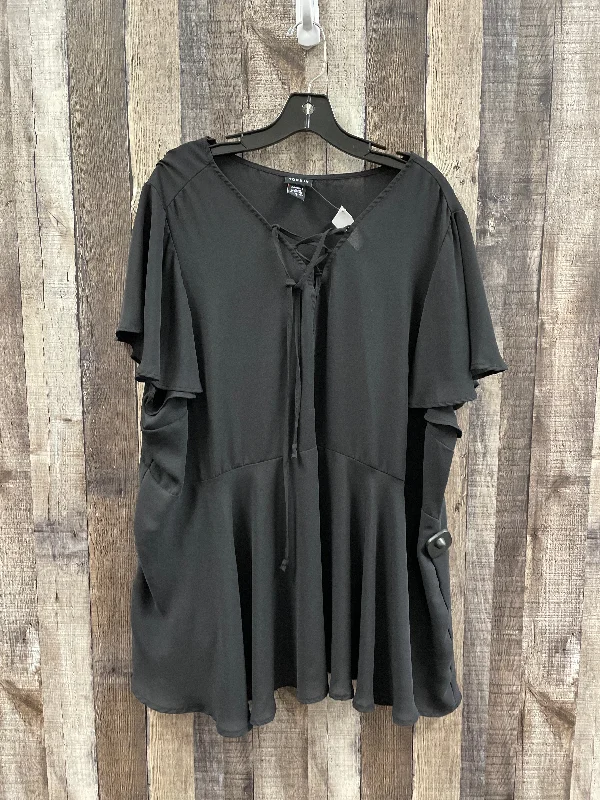 Modernism Top Short Sleeve By Torrid In Black, Size: 4x