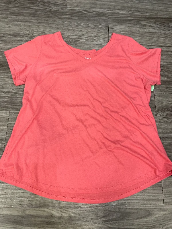 Design Perception Top Short Sleeve By Torrid In Coral, Size: 3x
