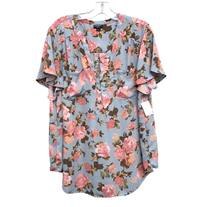 Chic Comfort Top Short Sleeve By Torrid In Floral Print, Size: 2x