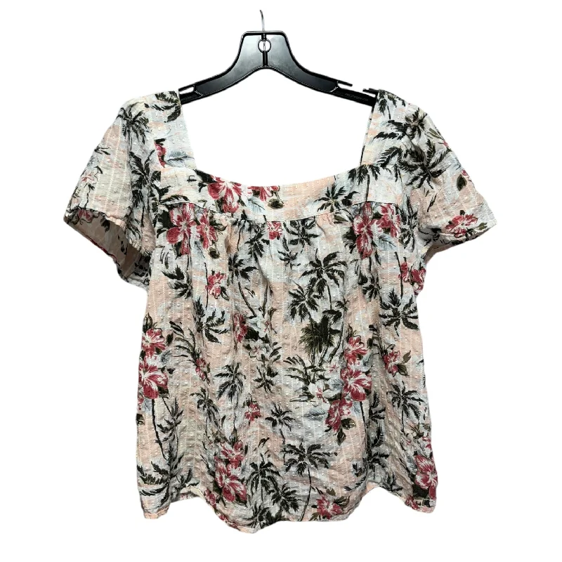 Exquisite Craftsmanship Top Short Sleeve By Torrid In Floral Print, Size: 2x