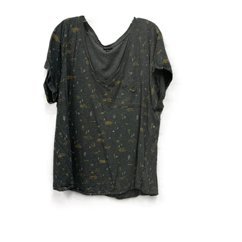 Casual Chic Wear Top Short Sleeve By Torrid In Grey, Size: 4x