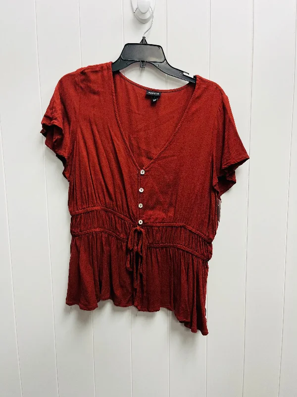 Spring Fashion Top Short Sleeve By Torrid In Orange, Size: 1x