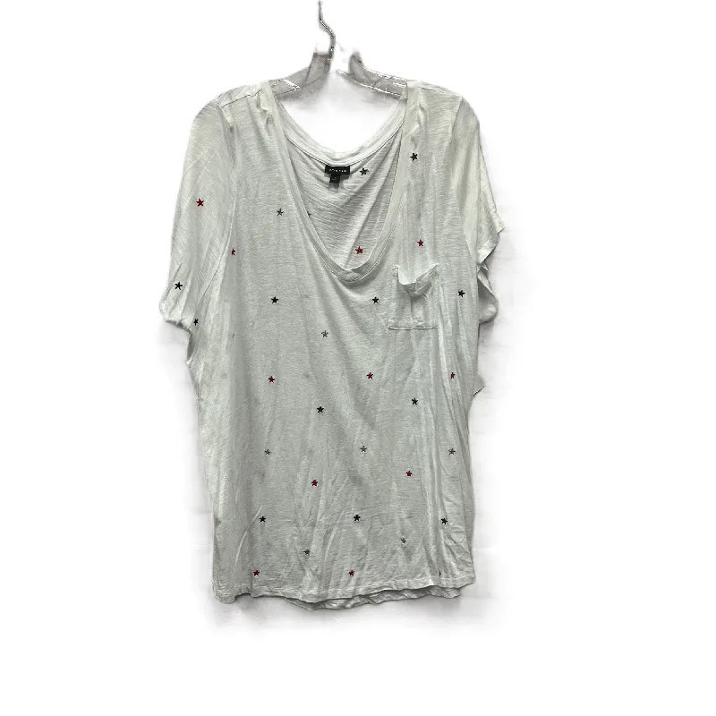 Layered Style Top Short Sleeve By Torrid In White, Size: 4x