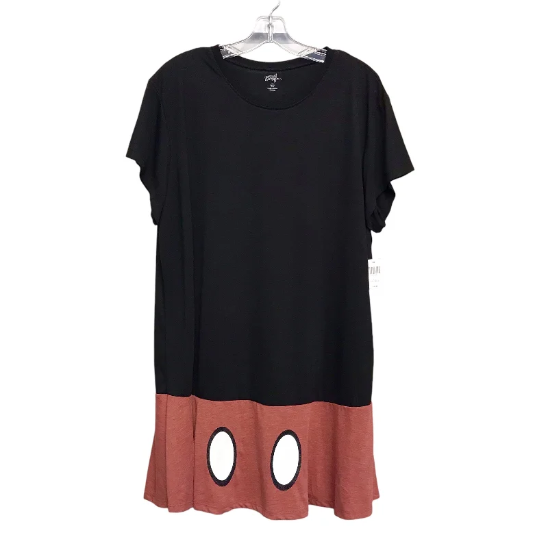 Knitted Design Top Ss By Disney Store In Black, Size:1X