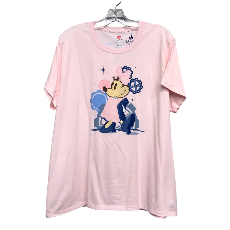 Daily Comfort Top Ss By Disney Store In Pink, Size:2X