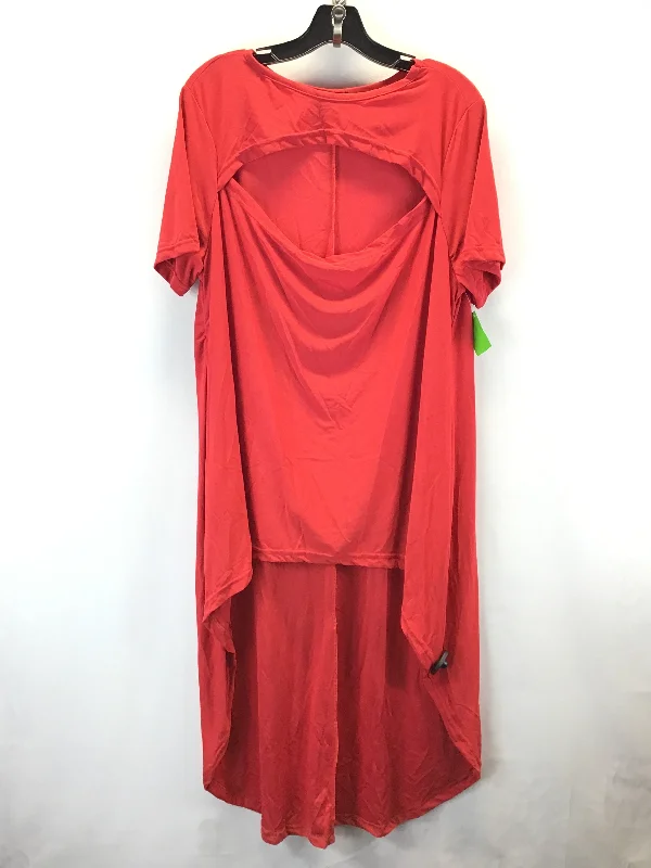 Casual Comfort Tunic Short Sleeve By Rouge In Red, Size: 3x