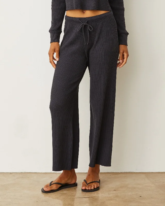 Warm And Comfortable Waffle Crop Lounge Sweat