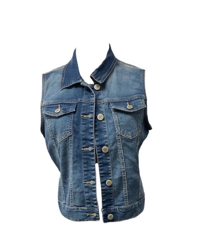 Exquisite Craftsmanship Wax Jean Women's Denim Vest M
