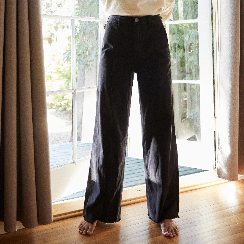 Breezy Outfits Wide Leg Seamed Pants