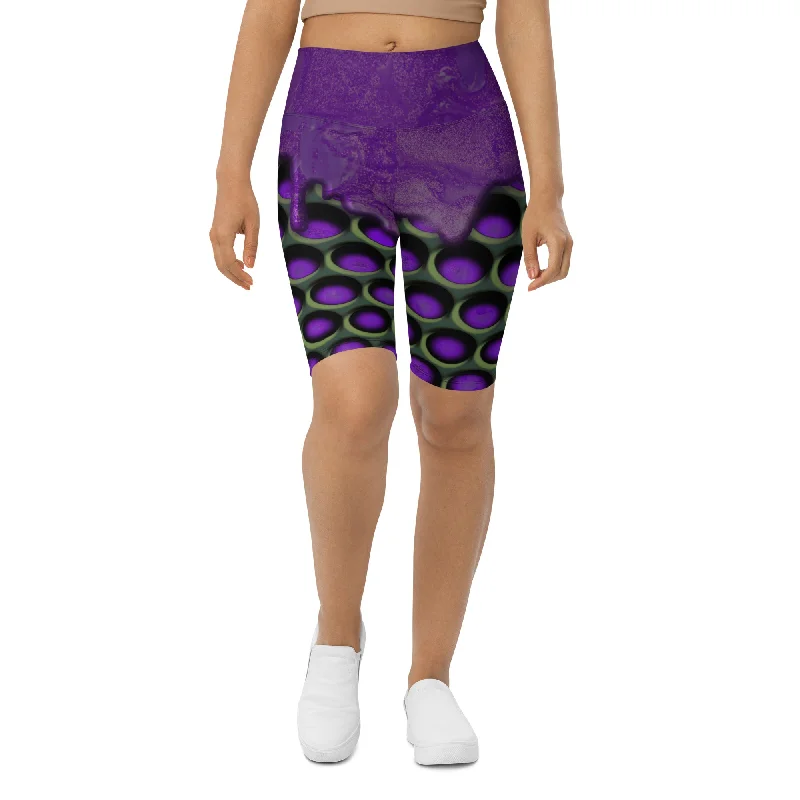 Soft Wear 3D Industrial Print Biker Shorts