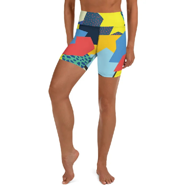 Luxury Classic 90s Color Block Yoga Shorts