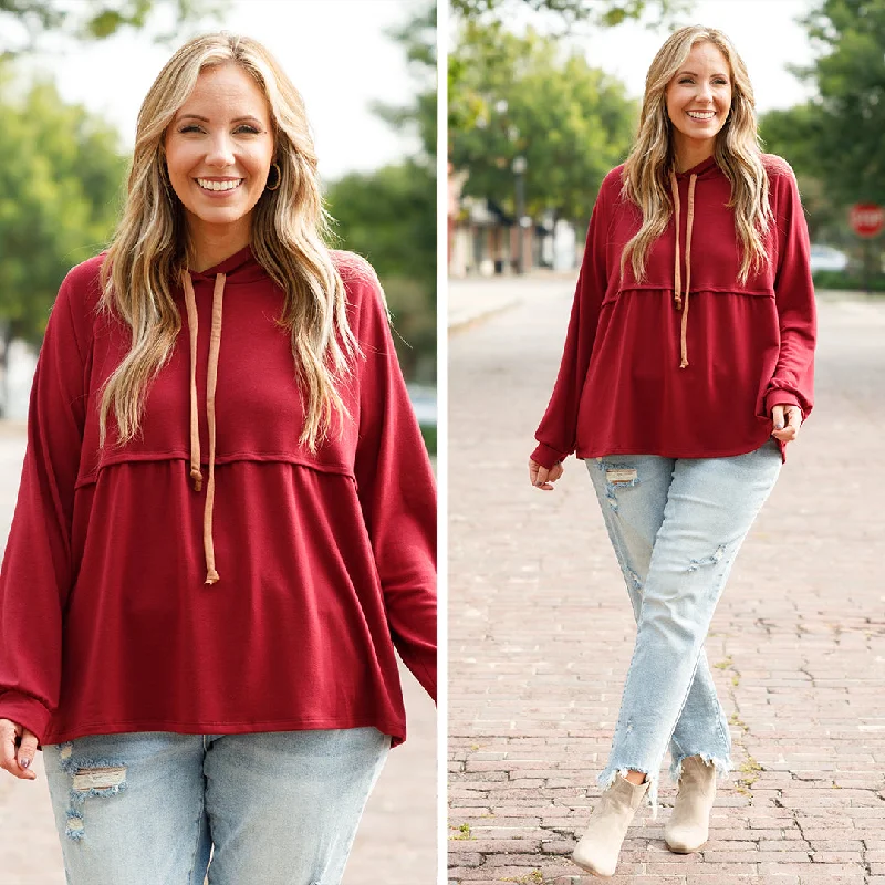 Easy Style Admiral Hoodie, Burgundy